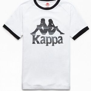 Kappa White Tee with Black Accents